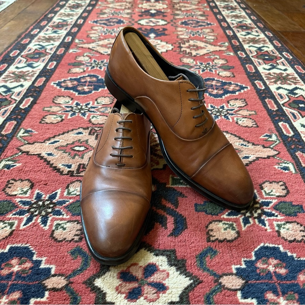 To Boot New York Leather Cap Toe Oxfords